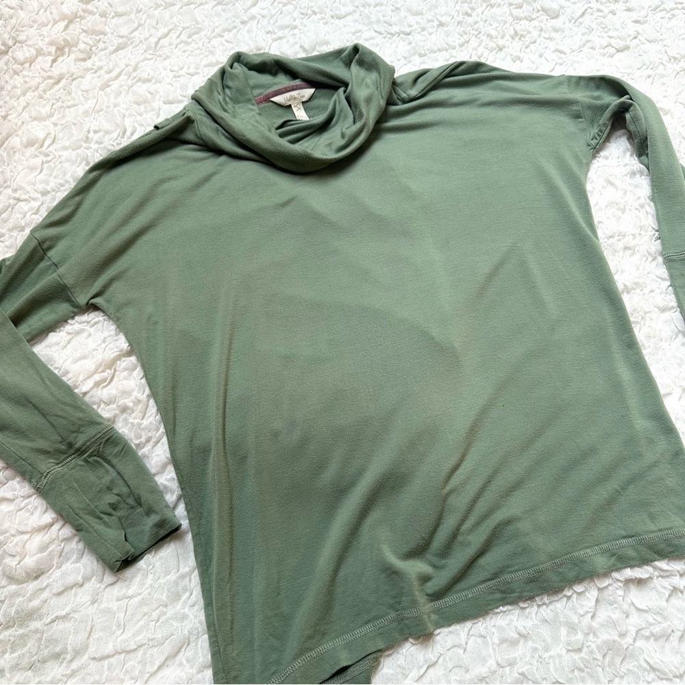 Matilda Jane Paulina Blouse Small Green Open Back Knit Boho Top